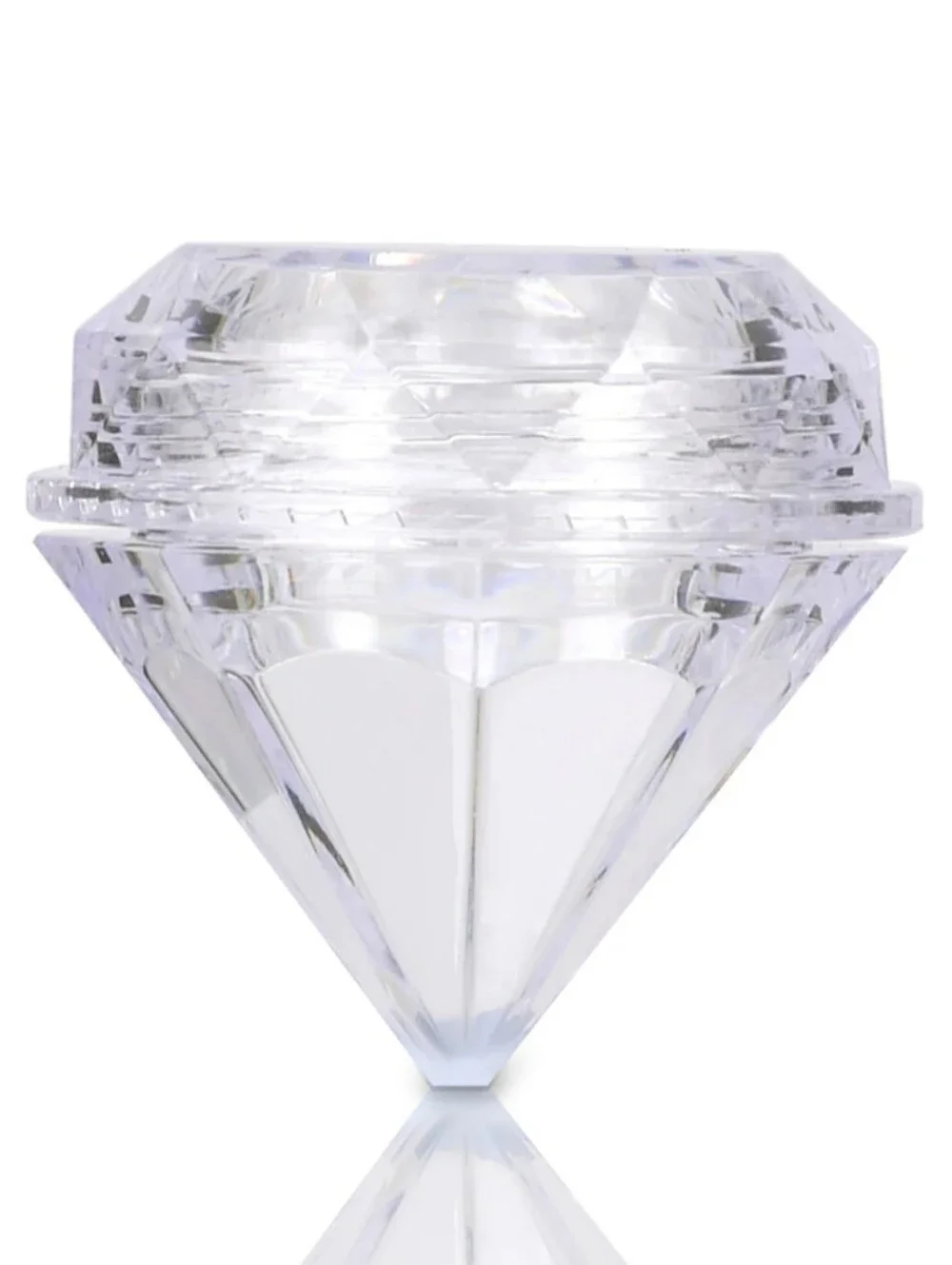 Clear Diamond-Shaped Eye Cream Jar - Transparent